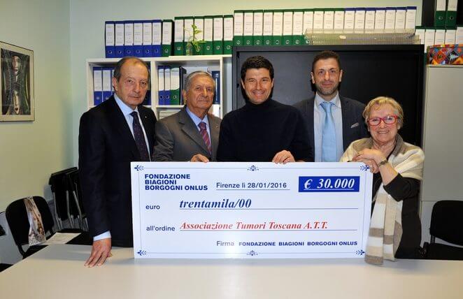 La Fondazione Biagioni Borgogni Onlus dona 30 mila Euro all’A.T.T.